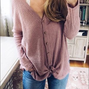 tie in front button top